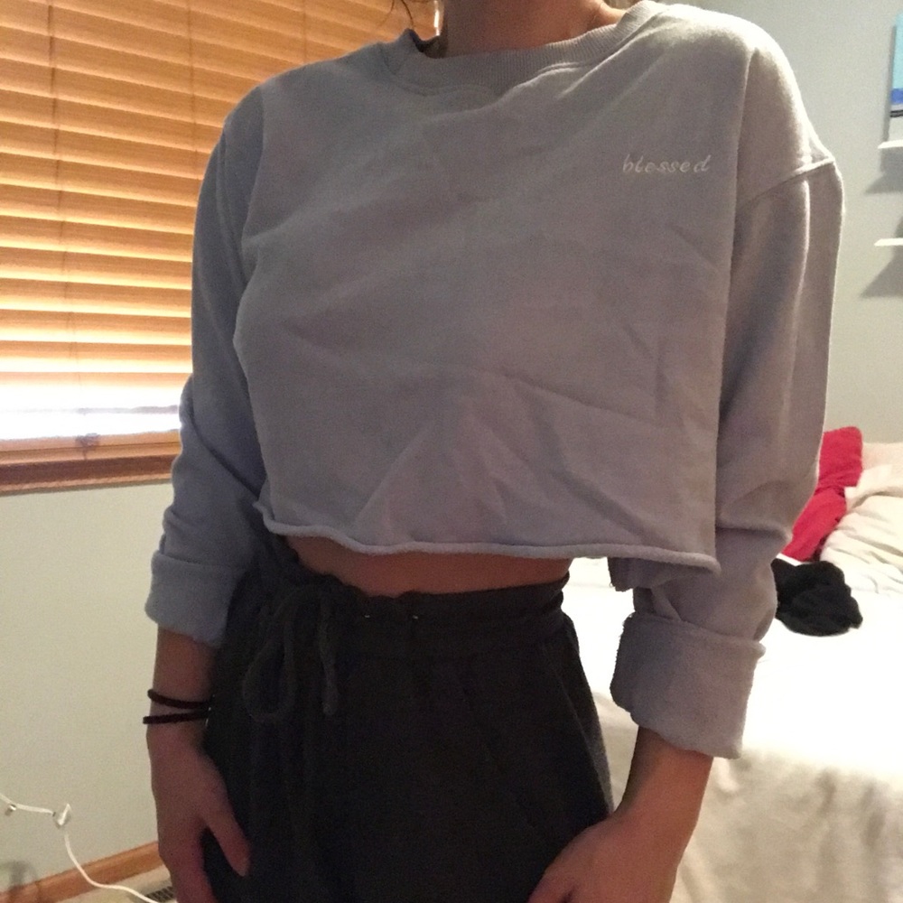 Cropped ‘Blessed’ hoodie